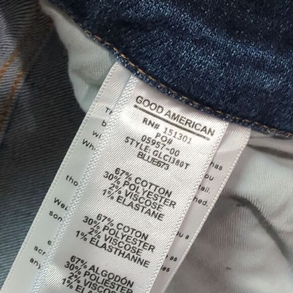 Good American Jeans Womens 18 Blue Good Legs ankle Glc1380t - Picture 6 of 10